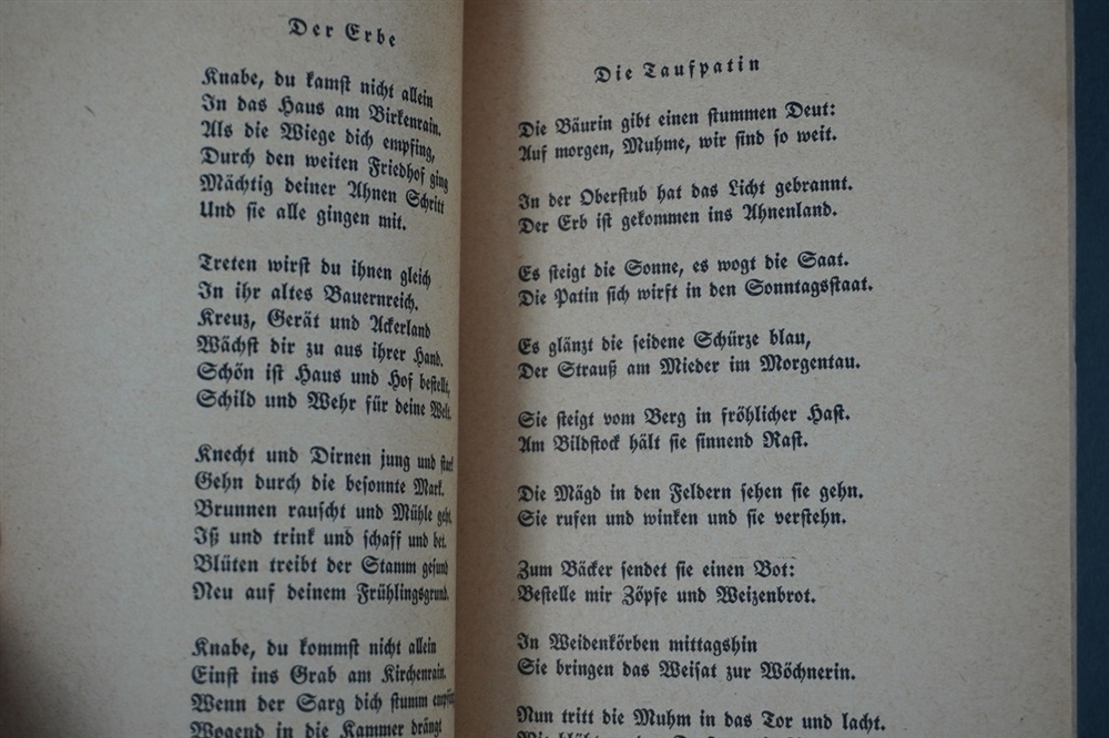 Original Third Reich Nie stirbt das Land Gedichte (The Land Never Dies ...