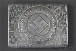 Very Rare Maker!  Original Third Reich Aluminum Combat Police Belt Buckle By J. Deutschbein