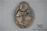 Original German WWII Bronze Panzer Assault Badge