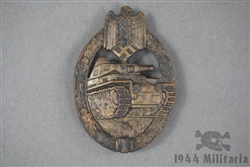 Original German WWII Bronze Panzer Assault Badge