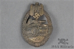 Original German WWII Bronze Panzer Assault Badge