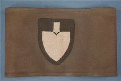 Original Third  Reich RAD Service Unit Armband With Shield And Dated 1940