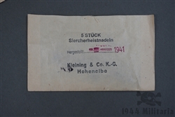 Original German WWII Safety Needle Packet Of 5 Dated 1941