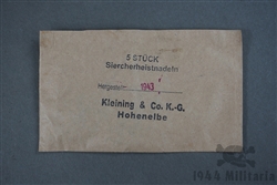 Original German WWII Safety Needle Packet Of 5 Dated 1943