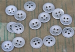 Original German WWII Zinc Metal Dish Shirt Buttons (Set of 15)