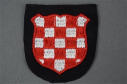 Mint Unissued Original Waffen SS Croatian Volunteer Sleeve Shield