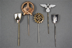 Original Third Reich Membership Stickpins For Veterans Organizations & DAF