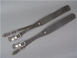 Original German WWII Leather Tornister Shoulder Strap Set