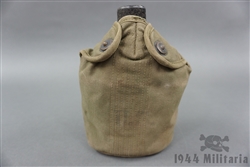 Original US WWII Canteen Dated 1945 (No Cup) With Cover Dated 1945