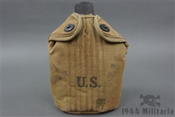 Original US WWII Canteen Dated 1944 (No Cup) With Cover Dated 1942