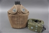 Original US WWII Canteen Dated 1943 & 1944 With Web Belt Dated 1944