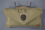 Original US WWII M1942 Field Dressing Pouch Dated 1942 With Plain Gauze Packet