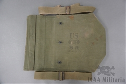 Original US WWII M9 Canvas Gasmask Carry Bag With Straps