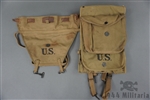 Original US WWI M1910 Haversack With Pack Carrier, Meatcan Pouch, Mess Kit, & Utensils