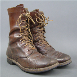 US Korean War Army M1948 Russet Leather Combat Boots