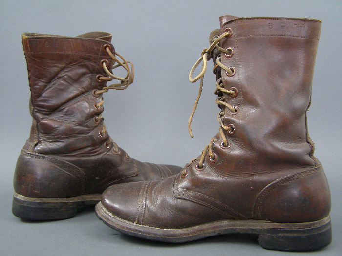 US Korean War Army M1948 Russet Leather Combat Boots