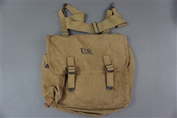 Original US WWII Musette Pouch Marked And Dated 1941 With GP Strap Dated 1942