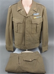 Original US WWII Army Major Ike Uniform 42R And Trousers 34W 29I