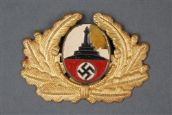 Original Third Reich National Socialist Deutscher Reichskriegerbund Visor Cap Insignia