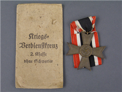 Original German WWII War Merit Cross Second Class Without Swords