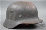Original Waffen SS M40 Single Decal Helmet Q66