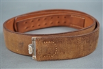 Reproduction German WWII Luftwaffe Enlisted Mans Leather Belt (Koppel) European Made