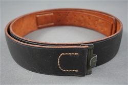 Reproduction German WWII Enlisted Mans Leather Belt (Koppel) European Made