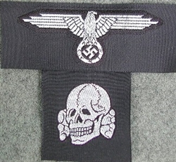 Waffen SS BeVo Officers Cap Eagle & Skull Set