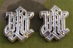 Waffen SS LAH â€œLeibstandarte Adolf Hitlerâ€ Silver NCO Metal Cyphers