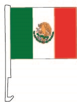 Clip-On Car Window Flags - Mexico Flag