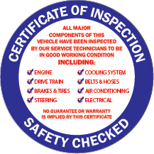 Face Adhesive Inspection Sticker