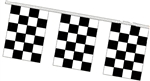 Checkered Racing Flags - 60 ft String