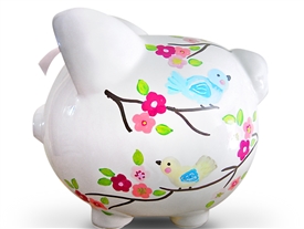 Apple Blossoms piggy bank