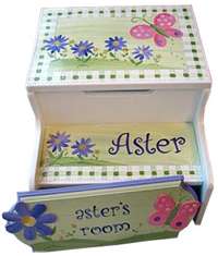 Aster Storage personalized step Stool