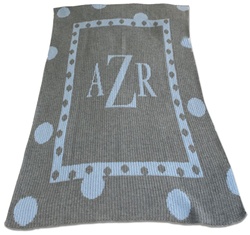 Personalized Blanket Large Polka Dot Monogram