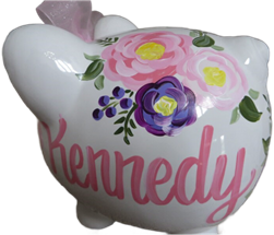 Bright Kennedy Floral Piggy bank