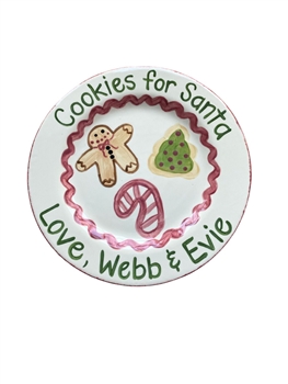 Santa Cookie Ceramic plate Gingerbread