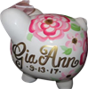 Gia Pink Floral Piggy bank