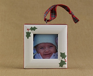 Holly Personalized Photo Ornament