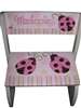Pink and Brown Ladybug Flip stool