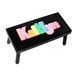 Personalized Puzzle black step stool large SOLID wood