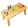 SOLID wood Hebrew puzzle step stool