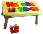 personalized puzzle step stool Nat Birthdate