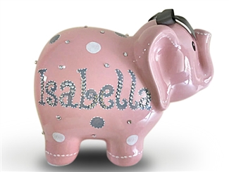 Pink Bling elephant piggy bank