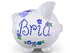 Purple Butterfly piggy bank