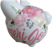 Pink and Cream Floral Piggy bank
