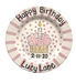 Happy Birthday Ceramic Plate Girl Pink