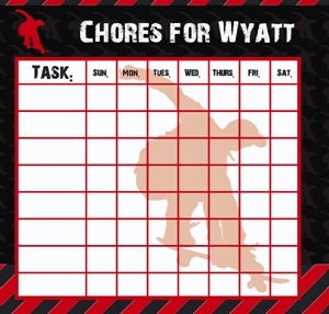 Skater Chore Chart