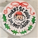 Santa Cookie Ceramic plate personalized with Holly