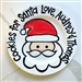 Santa Cookie Ceramic plate personalized
